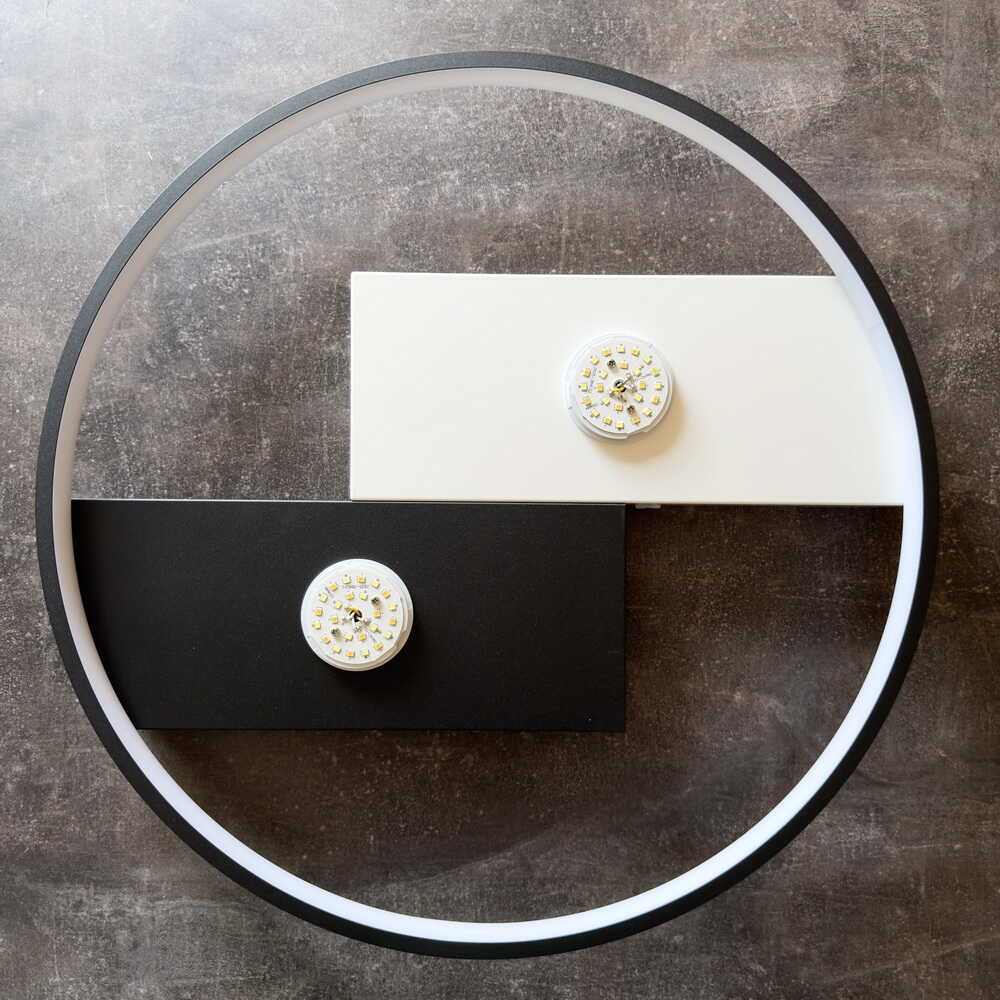 Светильник LED smart PICASSO-R с пультом 80Вт 3000-5000K 4400Lm Круглый Бело-черный 220615